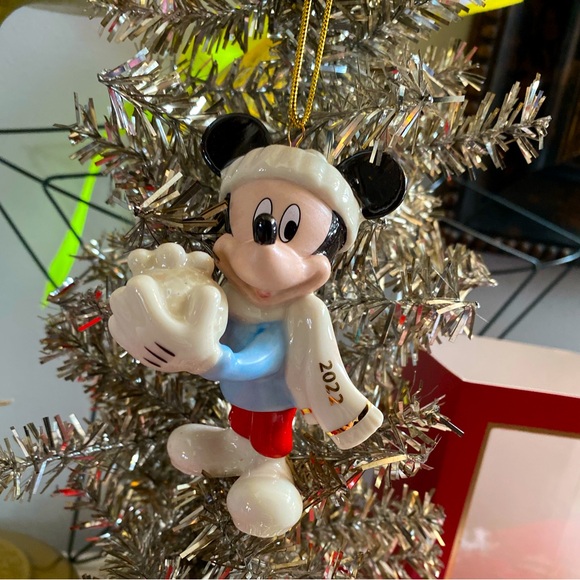 Lenox Disney 2022 “Mickey Snow Games” Christmas Ornament - Picture 1 of 8